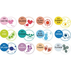 ZIG TC610012 Kuretake Clean Color Dot Dual-Tip Markers, Assorted Color - 12 per Pack