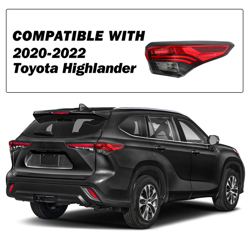 SOCKIR Tail Light Assembly for 2020-2022 Toyota Highlander Rear Outer