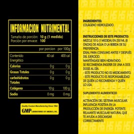 Colágeno Hidrolizado Hiper Sport 1kg Limón Sin Gluten en Polvo                                                                                        