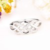Starnny Women Ring Sterling Silver 925 Celtic Knot Infinity Crossover