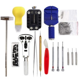 Sopoby watch tool set, 147-piece watch/clock repair tool set, watch tools, case opener, in nylon bag, 21-016-205