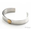 SilverKYASYA Stainless Steel Material Native Classic Eagle Metal Flat Bangle,