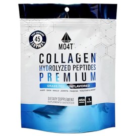 MOMOF4TRANSFORM MO4T Collagen Peptides- Collagen Powder- Hydrolyzed Collagen- Grass fed - Colageno Hidrolizado -Unflavored Collagen (1 Pound)