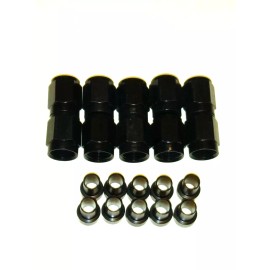 PROFLO PRODUCTS 3/16  BLACK ALUMINUM NUT AND SLEEVE FOR 3/16 NITROUS OR BRAKE LINE 3AN  (10ea)