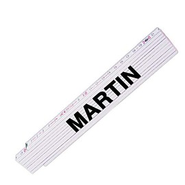 Folding ruler with name Martin for men, high quality brand metre, link scale printed with name, many names to choose from