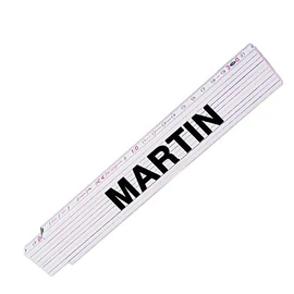Folding ruler with name Martin for men, high quality brand metre, link scale printed with name, many names to choose from