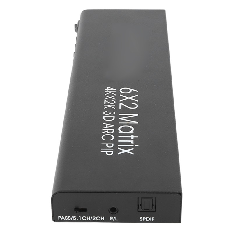 6x2 HD Multimedia Interface Switch Splitter 6 in 2 Out