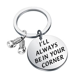 Boxing Gloves Charm Keychain - 'I'll Always Be in Your Corner' - Gift for Boxers and Boxing Lovers