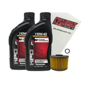 Cyclemax Standard 10W-40 Oil Change Kit compatible with 2021-2025 Kawasaki KLX300