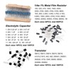 Spacnana 1500PCS Electronic Parts, Resistors, Capacitors, LED Diodes, Electronic Kit
