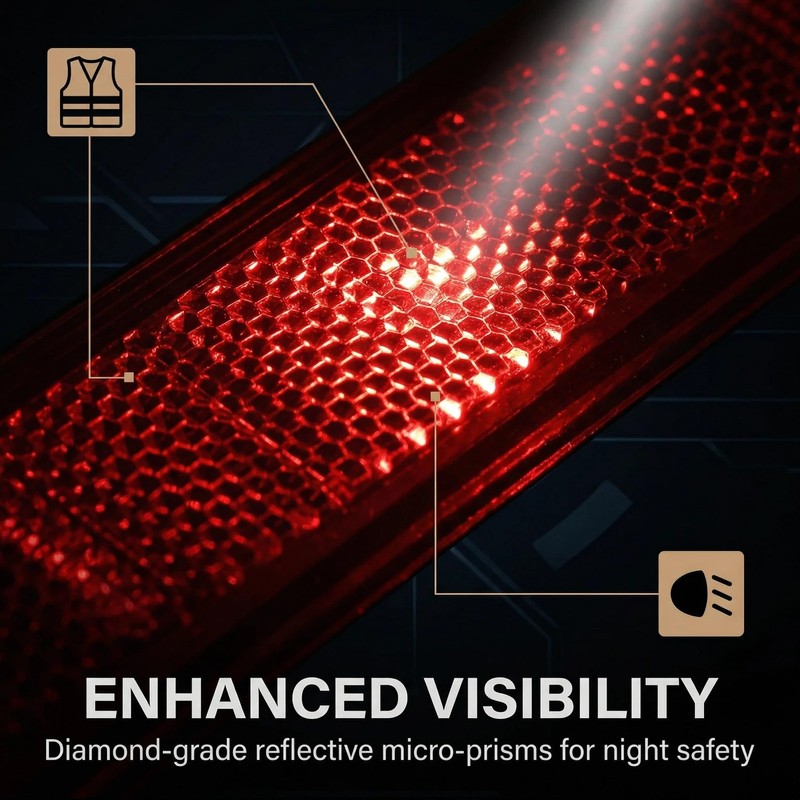 XFANLA Rear bumper Reflector For Acura MDX 2010-2013 Red Light