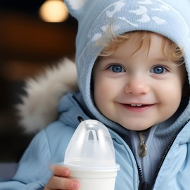 ibasenice Clear Feeding Bottles Caps - 6 PCS Clear Feeding Bottles Lids Feeding Bottles Caps Plastic Milk Bottle Caps Clear Bottle Caps Replacement Bottle Caps Bottle Lids