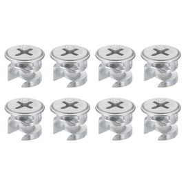 sourcing map Cam Lock Nut for Furniture, 24pcs 12x10mm Joint Connector Locking Nuts Furniture Connecting Cam Fittings