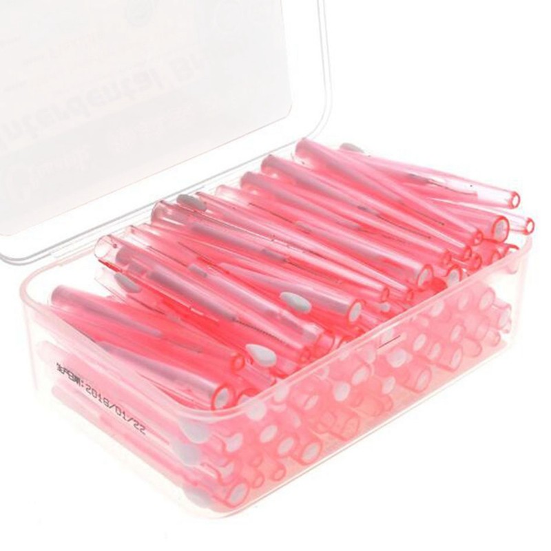 60pcs Toothpick Interdental Brushes Tooth Flossing Head Oral Hygiene Brush
