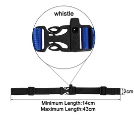 FLYAMAPIRIT Adjustable Chest Strap for Backpack, 2 Pack Backpack Straps with Buckle and Whistle, Nylon Backpack Chest Strap for Hiking and Travel(Black)