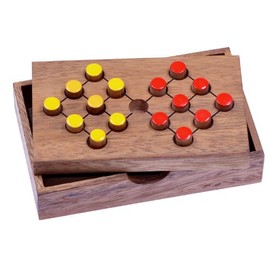 Tausche Eight - Halma - Thinking Game - Puzzle Game - Patience Game - Logic Game - Wooden Board Game