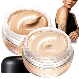 Tattoo Cover Up Makeup & Scar Concealer - Waterproof Full Coverage Body Foundation, Long-Lasting for Scars, Bruises, Tattoos for Men & Women, 2 Color Set