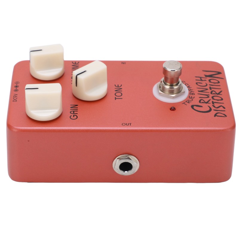 Distortion Pedal Dark Red Metal Classic British Rock Monoblock Guitar
