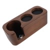 Coffee Tamper Holder 3 Holes Walnut Wood Prevent Slip Stable