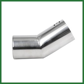 Motoforti 61mm Inlet Chrome Curved Car Exhaust Muffler Ends Tail Pipe Tip Long-lasting