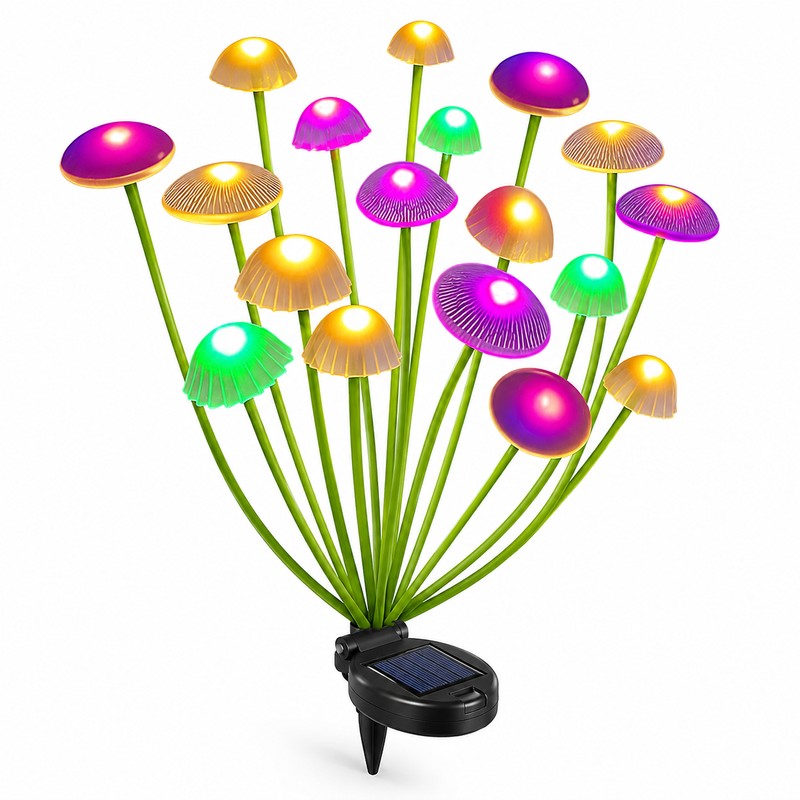 Solar Mushroom Garden Lights for Outdoor Decor – Dual-Mode LED