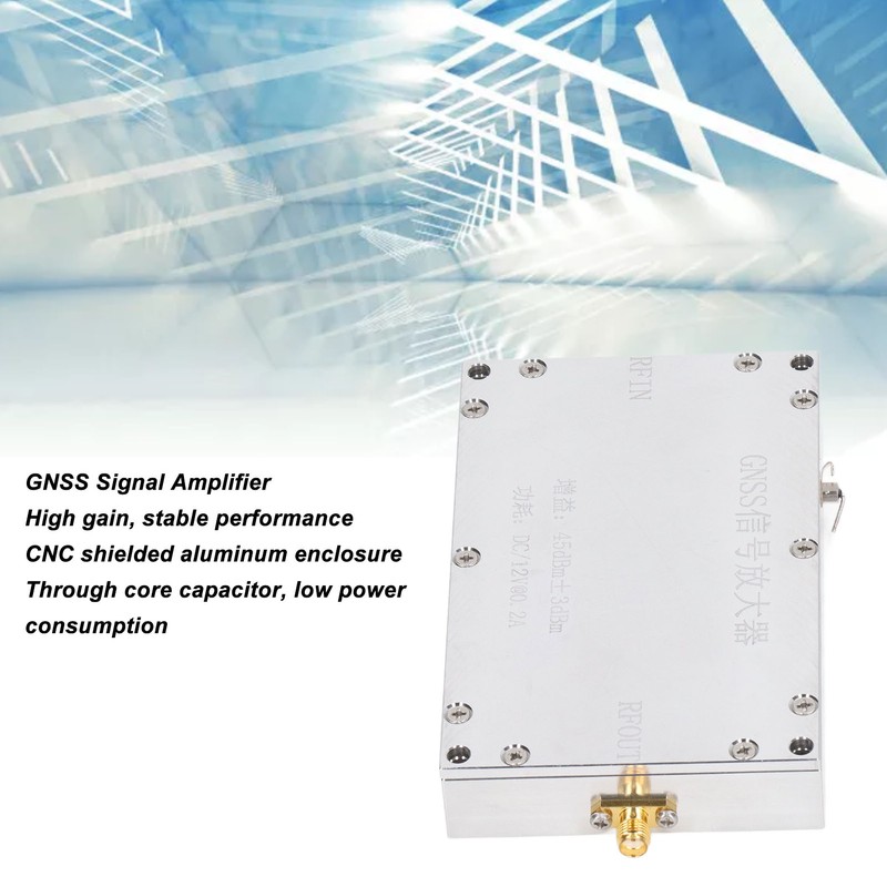 GNSS Signal Amplifier High Gain 45dbm Navigation RF Signal Booster