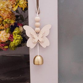 Butterfly Hanging Bell Door Opening Bell Good Luck Hanging Bell Door Wall Decoration for Entrance Window Hanging Decoration Wind Chime Home Bell