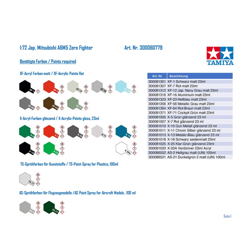 Tamiya Models Mitsubishi A6M5 Zero Fighter Model Kit