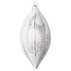 Vickerman 6" Silver Brushed Feather Christmas Ornament, Set of 3