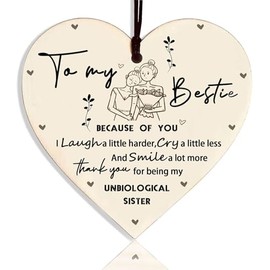 DWUENT, Best Friend Birthday Gifts, Friendship Gifts for Women - Heart Acrylic Plaque, Thoughtful Keepsake for Bestie, Special Friend Gift, White