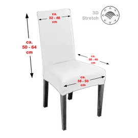 BEAUTEX Set of 2 Lea Chair Covers, Elastic Plain Stretch Covers Made of Velvet Microfibre, Choice of Colours (Brown)