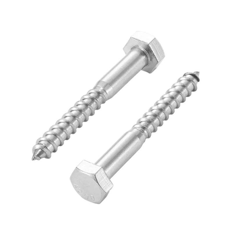 3/8×6'' (6 Pack) Hex Head Lag Screws Bolts with Washers,