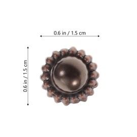 Tofficu 20Pc Vintage Round Pearl Brads Paper Fasteners 0.63 Inch Metal Split Pins Decorative Lace Nails for Scrapbooking DIY Crafts