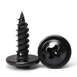 Black Wood Screws,#8×5/8 inch 350Pcs Black Phillips Modified Truss Head Wood Screws Quick Metal Self Tapping Zinc Oxide Used in Household Appliances,Furniture,Woodworking by B1jounie YA