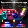 Hovano RGB LED Rock Lights, 20 Pods Waterproof Magic-RGB Multicolor