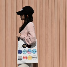 MonaEsquille Fabric Bag, Foldable Shopping Bag, Shopper Bag, Women's Cotton Bag, Tote Bag, Funny Gifts, TS album