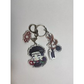 unbranded Demon Slayer Gyomei Himejima Kimetsu no Yaiba Japanese Anime Acrylic Keychains