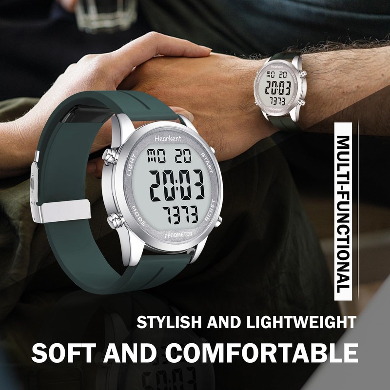 Pedometer Watch for Walking for Senior Non Bluetooth No App