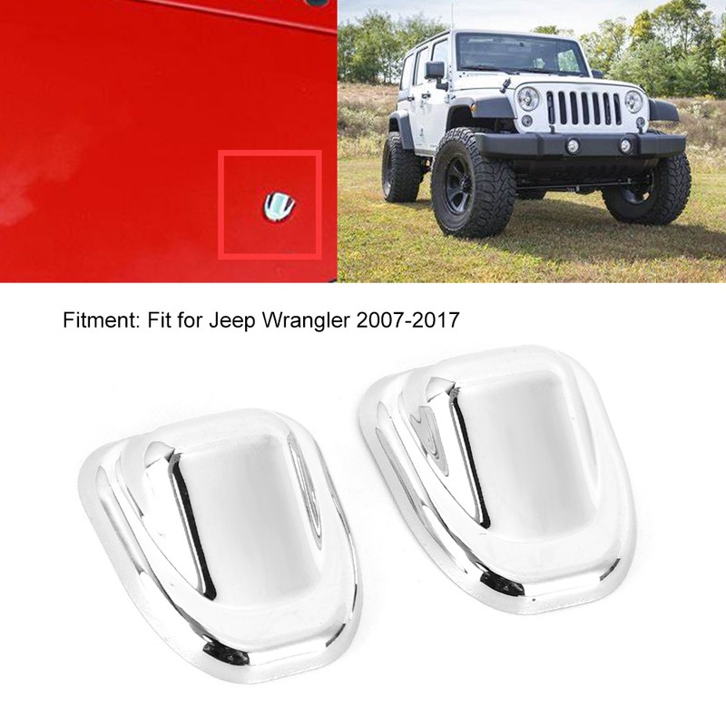 2pcs Car Windshield Wiper Spray Nozzle Trim Cover Protector Fit