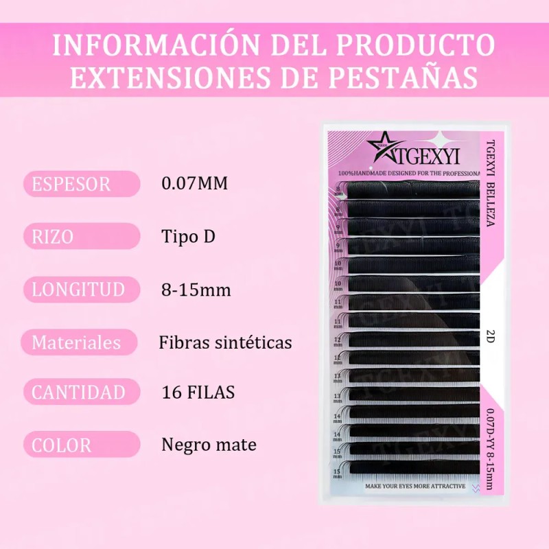 Blister Extensiones De Pestañas U-shaped Shape Mink Yy Lash