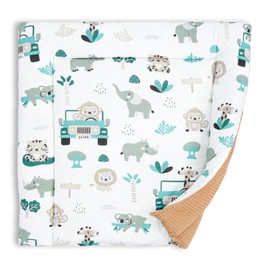 Changing Mat for Babies, 72 x 75 cm, Soft Cotton, Washable, Changing Table and Changing Table Mat Africa