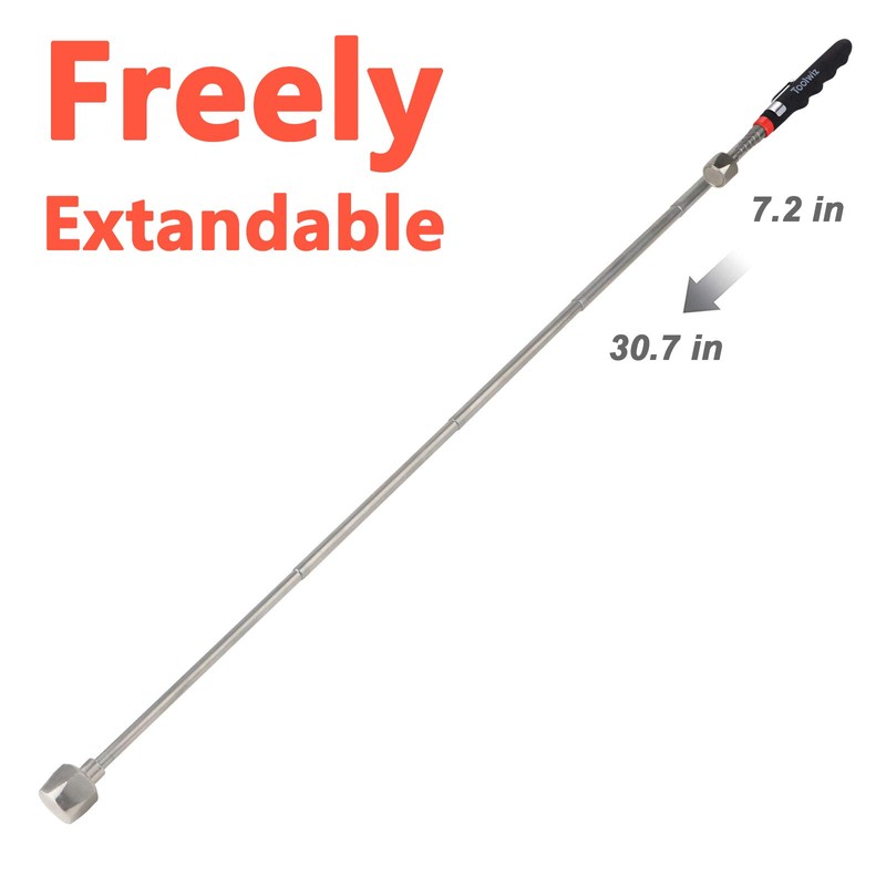 Toolwiz 17" Rolling Magnetic Sweeper 8.8lbs, with 16 lbs Telescopic
