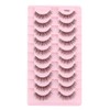 10 Pairs 3D Mink False Eyelashes Messy Dense Eyelashes Short