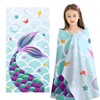 WERNNSAI Mermaid Kids Beach Towel for Girls - 30” x