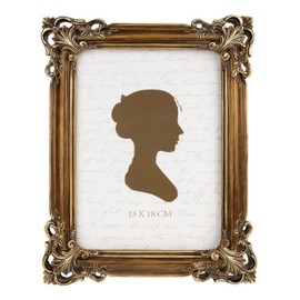 Sunlit Vintage Picture Frame 5x7 Inch, Luxury Antique Photo Frames with Glass Front, Photo Display, Tabletop Wall Hanging, Gift Ideas, Bronze