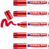 edding 800 Permanent Markers - Red - 5 Pens -
