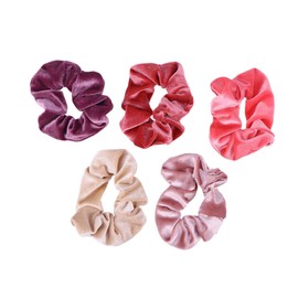 Mikinona 5 Pcs Plush Hair Scrunchies Soft Hair Ties for Women Durable Elastic Ponytail Holders Colors for Daily Wear and Special Occasions