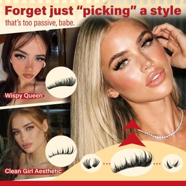 Lash Clusters Wispy & Manga Eyelash Clusters 8-18MM DIY Volume Lash Extensions C Curl Individual Lashes for Daily Wear & Glam Looks Reusable Lash Clusters for Beginners