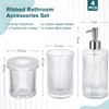 RYTOXILO Bathroom Accessories Set, 4 Pack Clear Glass Bath Accessory