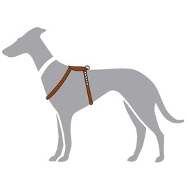 HUNTER Round & Soft Canadian UP Dog Harness Colour: Cognac, Soft, Supple Leather, Round-Stitted, Skin-Friendly, Sustainable, Made in Germany, Size: S/2